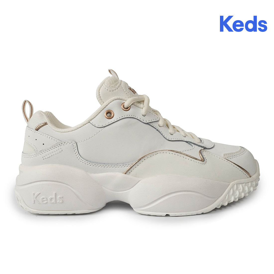 Keds Womens' Bounce SMU-24AW Snow White/Rose Gold