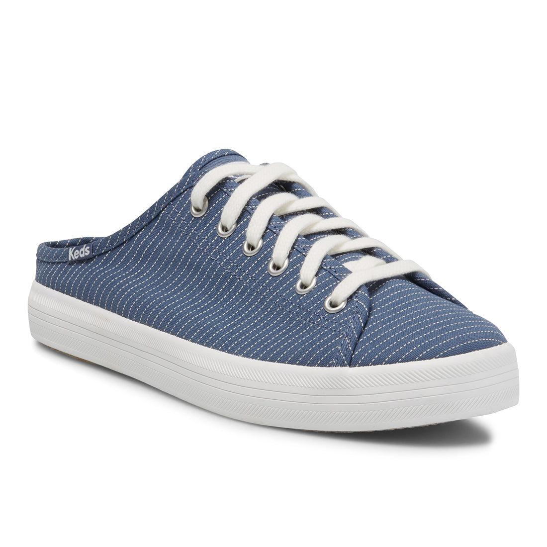 Women's Kickstart Mule Canvas Stripe Blue — Casual