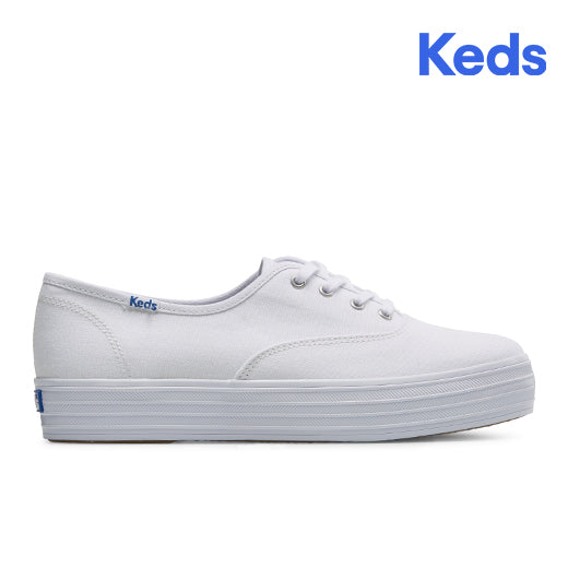 Women's The Platform Canvas Sneaker White — Elevated