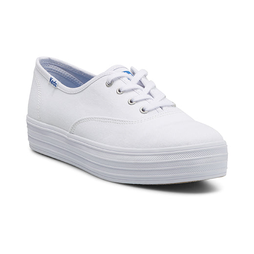 Women's The Platform Canvas Sneaker White — Elevated