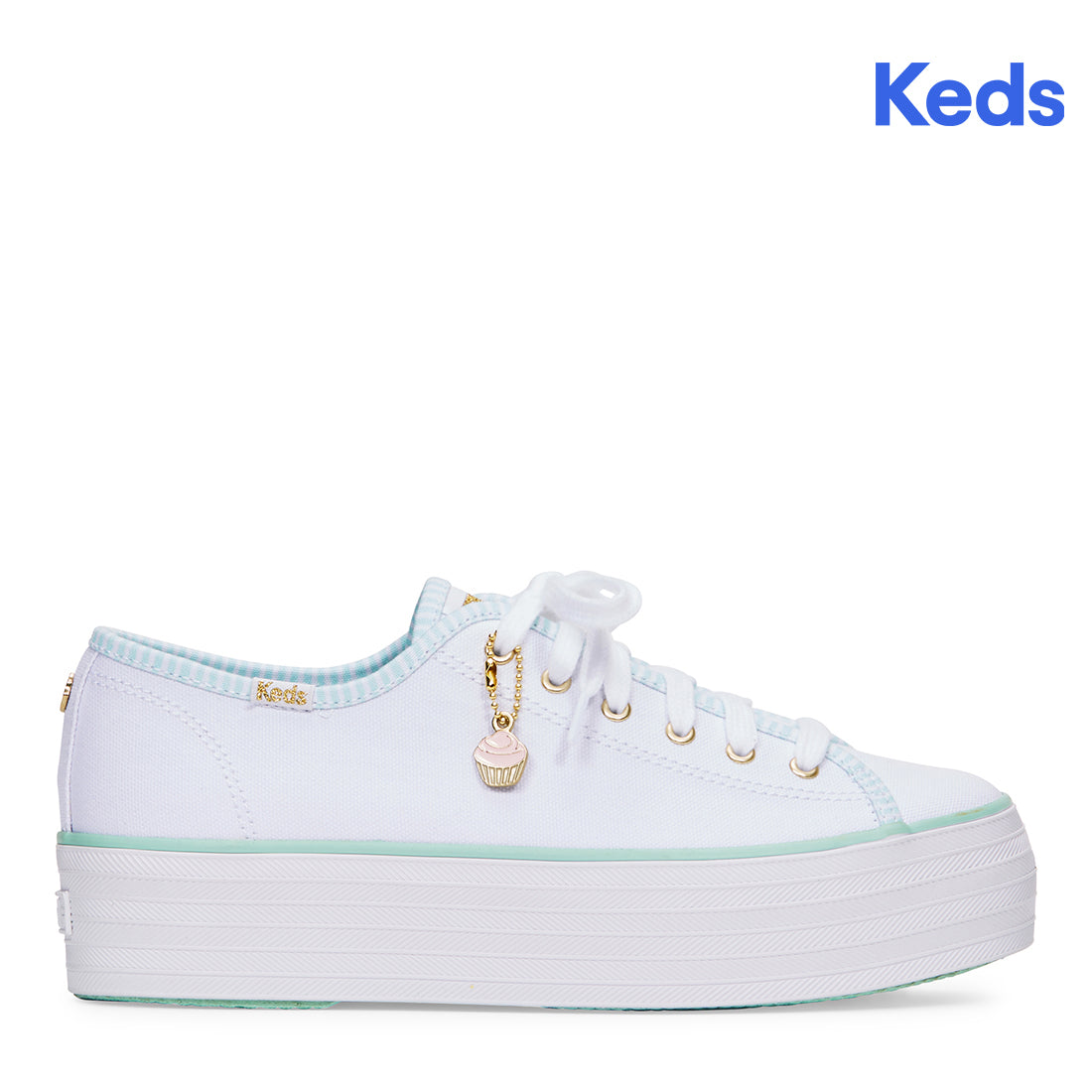 Women's Triple Up MB Piping Sneaker White/Green — Versatile