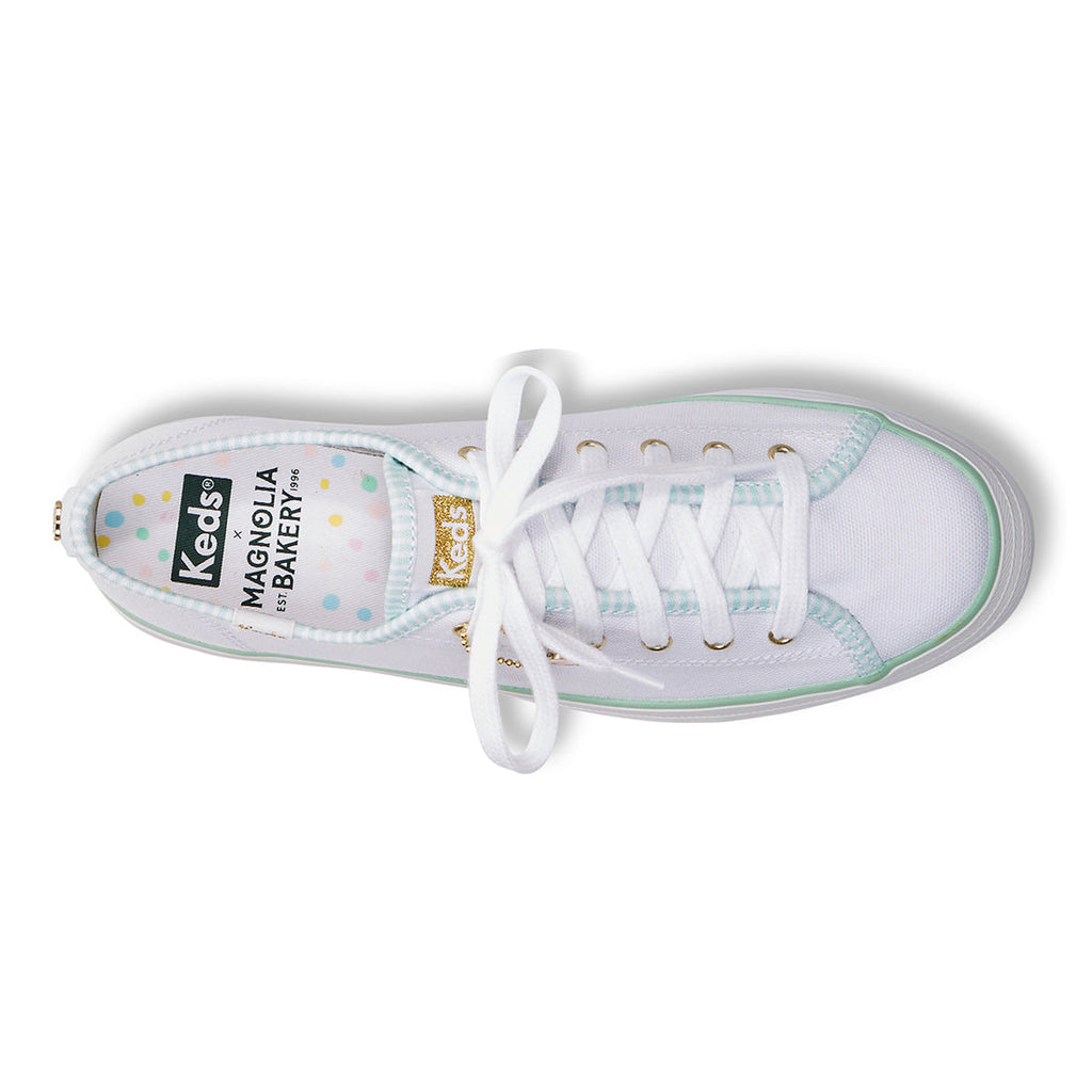 Women's Triple Up MB Piping Sneaker White/Green