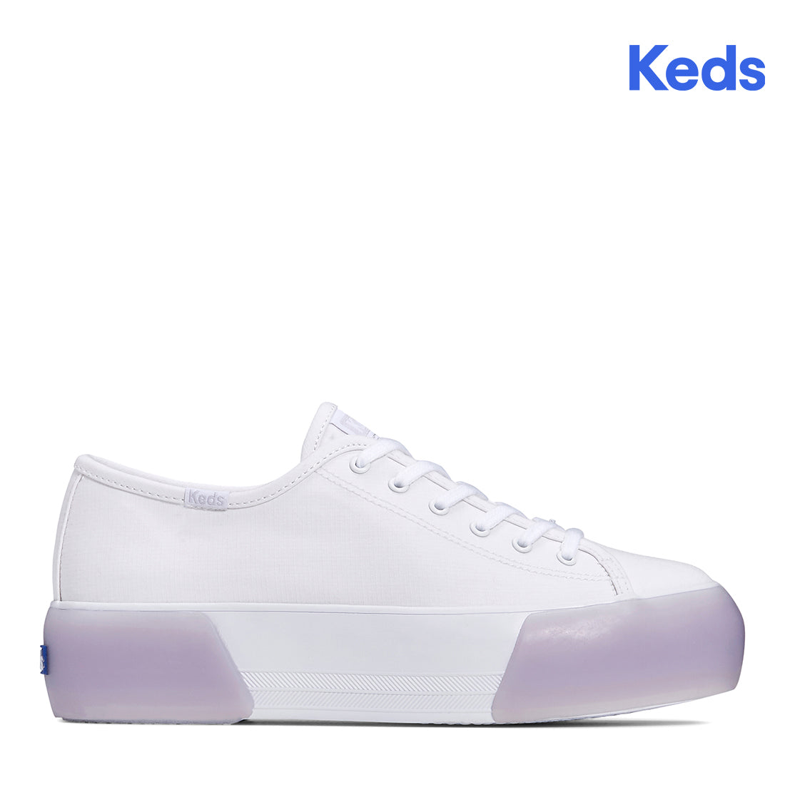 Women's Triple Up Ripstop Bubble Foxing Sneaker White/Lilac — Versatile