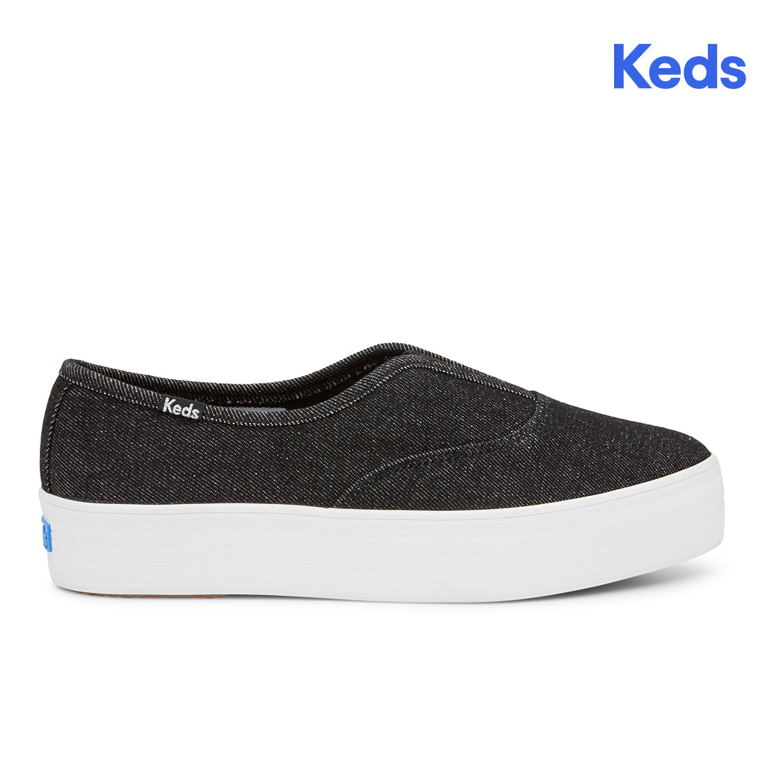 Keds Womens' Point Slip Textile Black — Easygoing