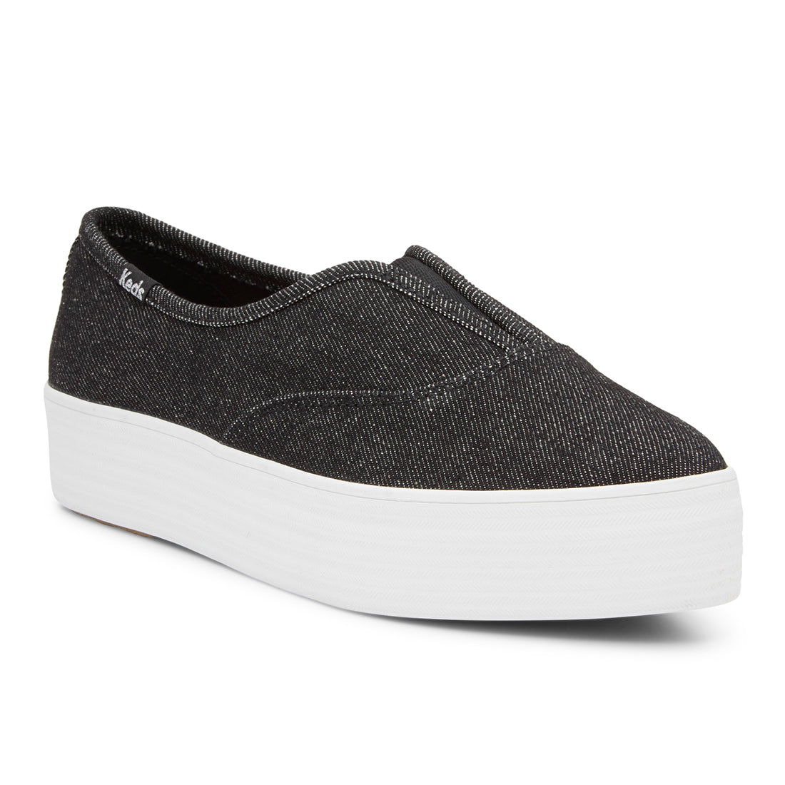 Keds Womens' Point Slip Textile Black — Easygoing