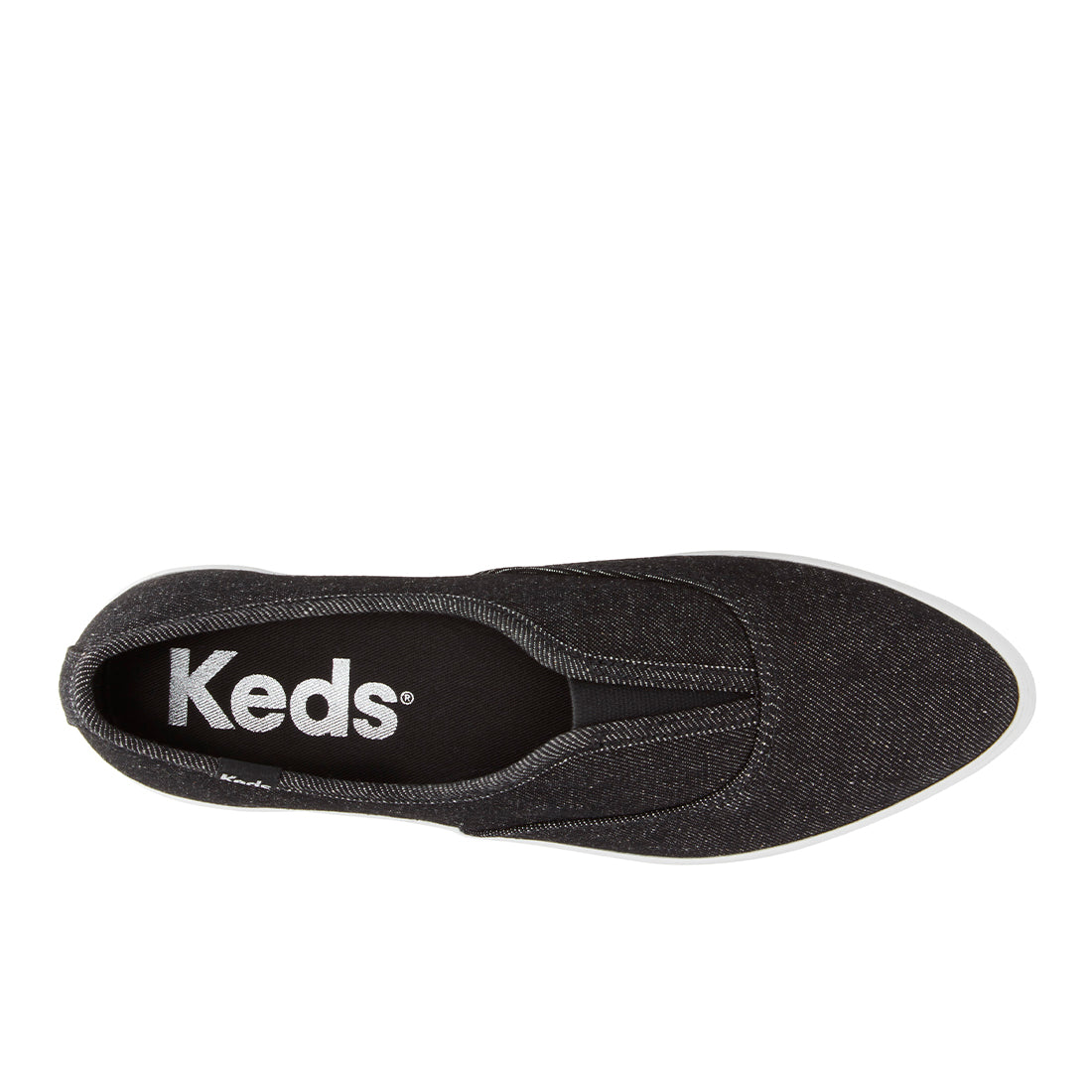 Keds Womens' Point Slip Textile Black — Easygoing