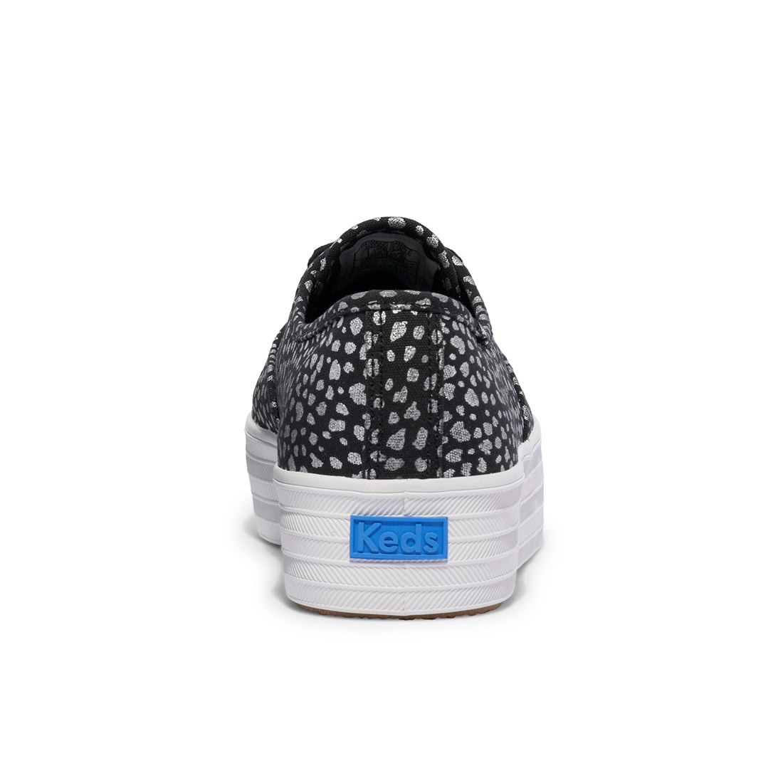 Keds Womens' Point Canvas Mini Dot Print Black/Silver — Casual