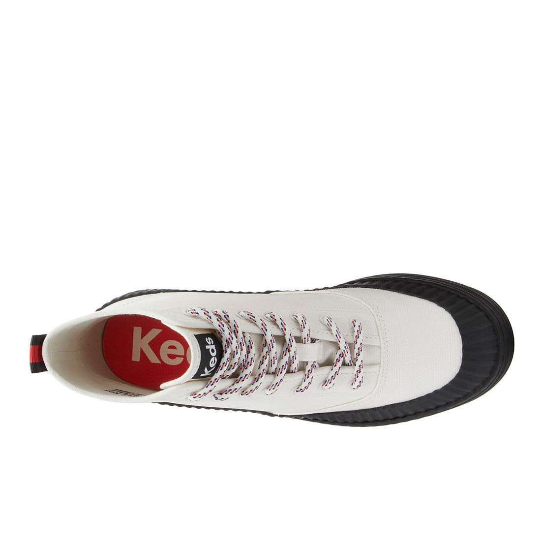 Keds Womens' The Platform Mid Lug Weatherized White/Black — Elevated