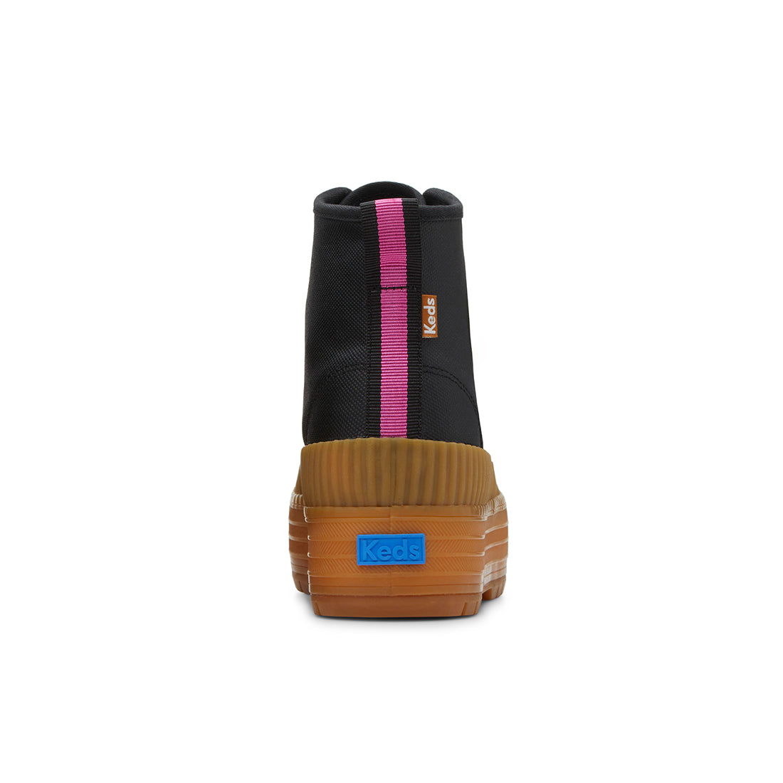 Keds Womens' The Platform Mid Lug Weatherized Black/Gum — Elevated