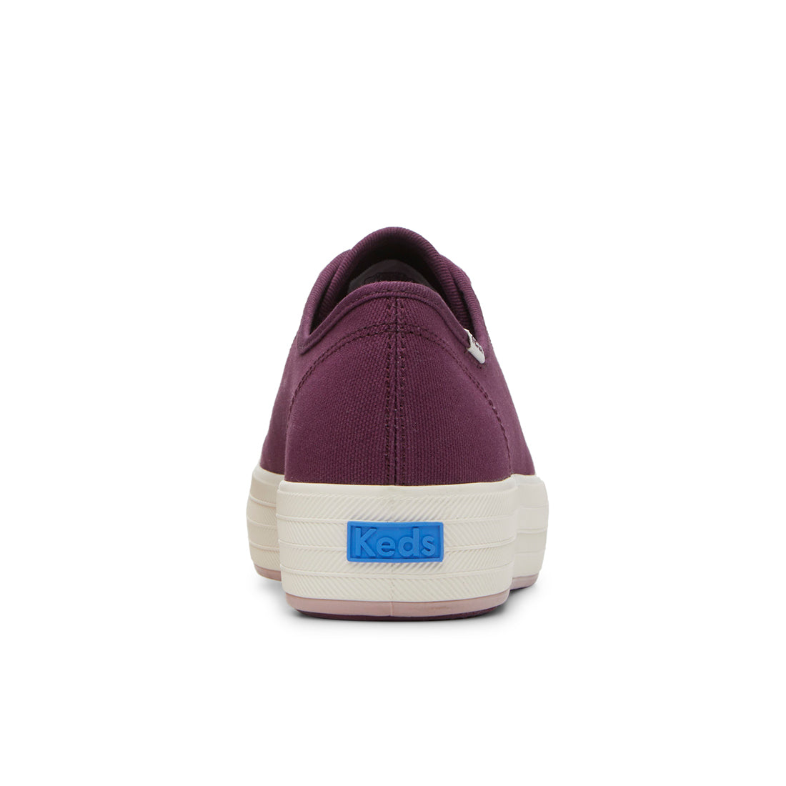 Keds Womens' Triple Kick Canvas Bottom Foxing Stripe Burgundy — Casual