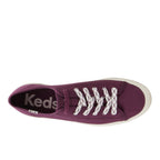 Keds Womens' Triple Kick Canvas Bottom Foxing Stripe Burgundy