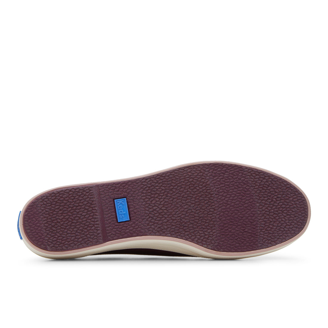 Keds Womens' Triple Kick Canvas Bottom Foxing Stripe Burgundy