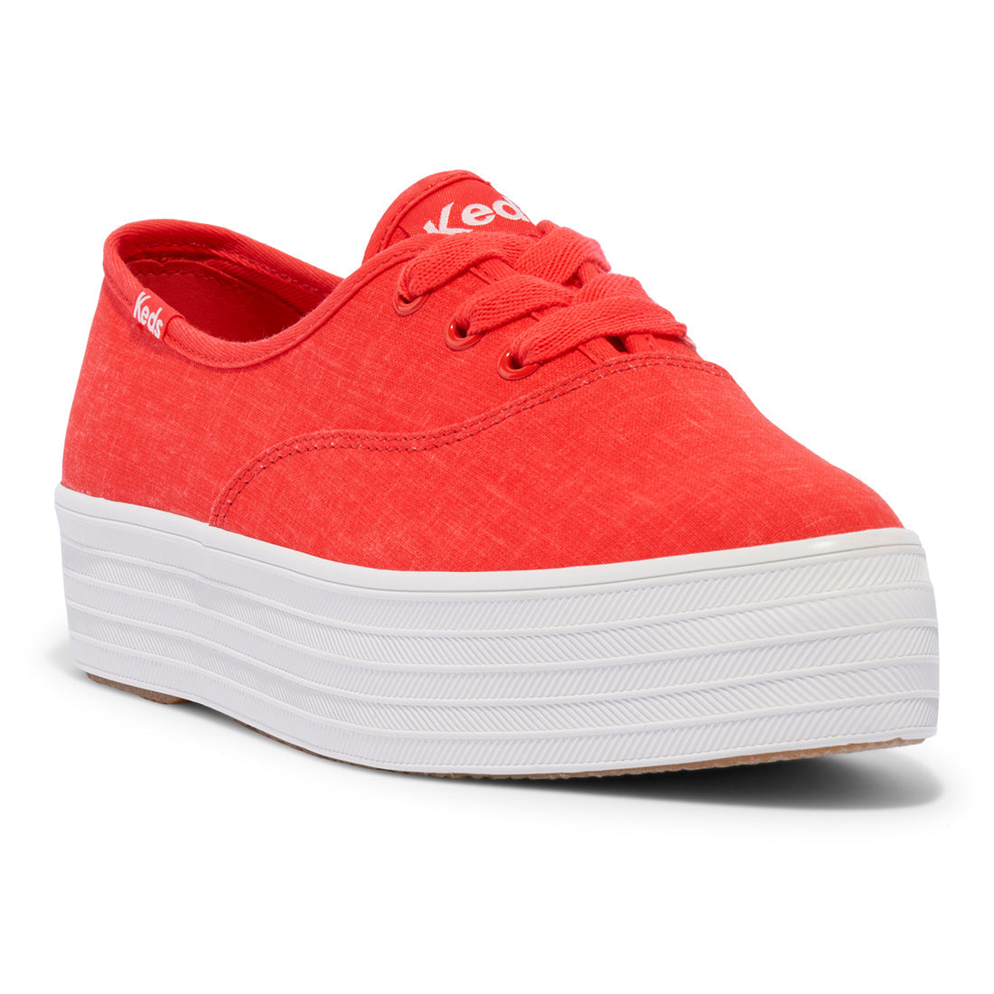 Keds Womens' Point Linen Red — Timeless