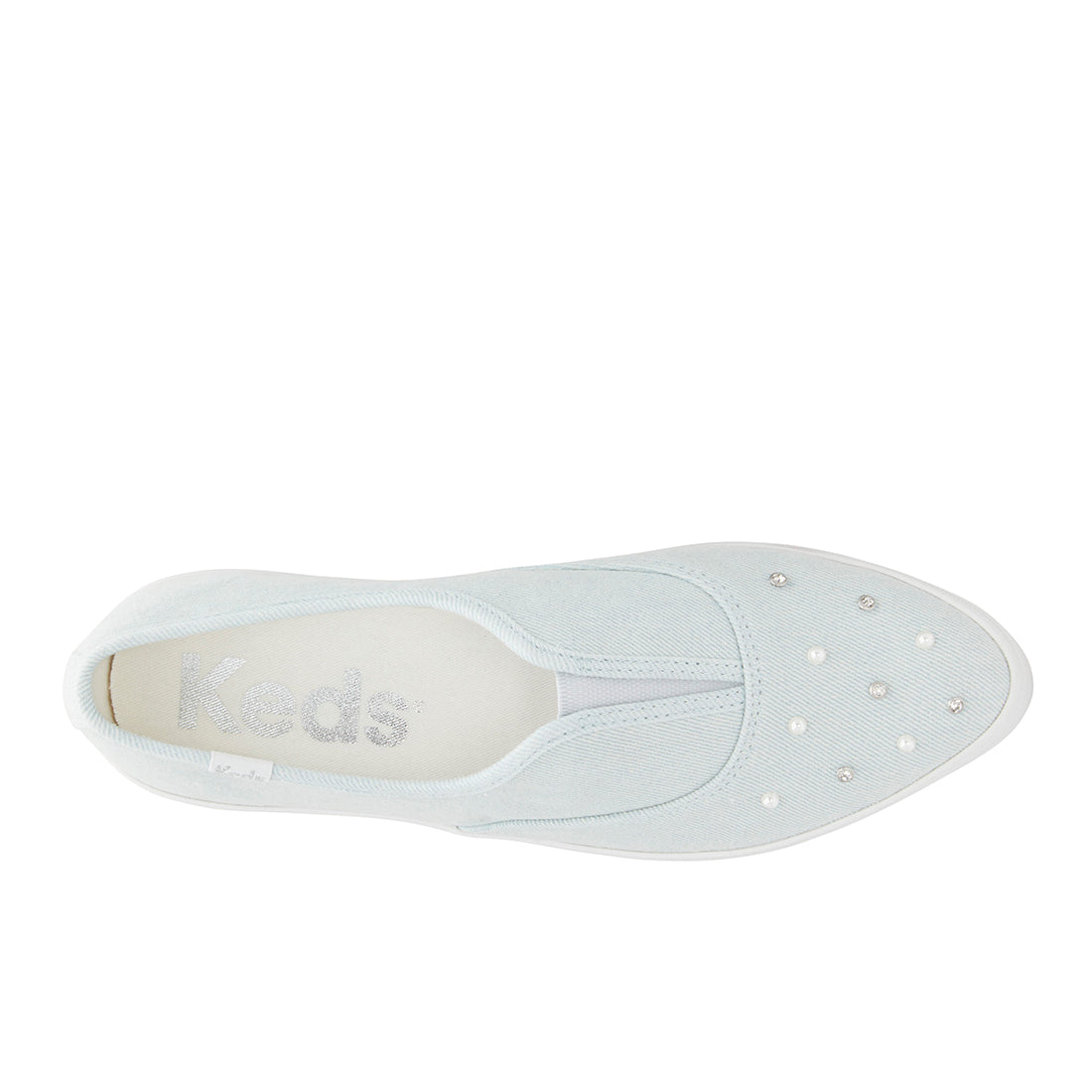 Keds Womens' Point Slip Textile Denim — Easygoing