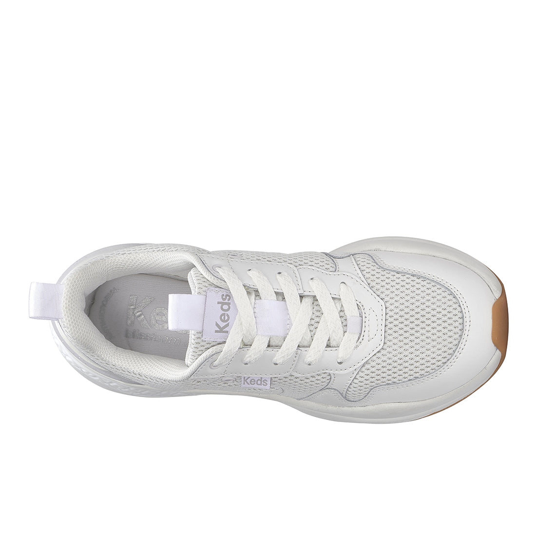 Women's Cross City Trainer Leather/Mesh Sneaker White — Polished