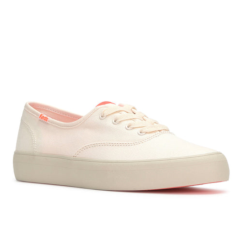 Keds Champion Gender Neutral Canvas Pop Outsole Sneaker Sea Salt/Coral — Casual