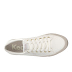Women's Jump Kick Canvas Tone Off Foxing Sneaker Snow White