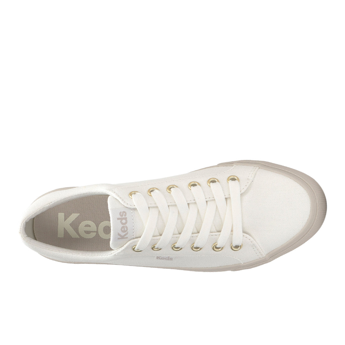 Women's Jump Kick Canvas Tone Off Foxing Sneaker Snow White — Casual