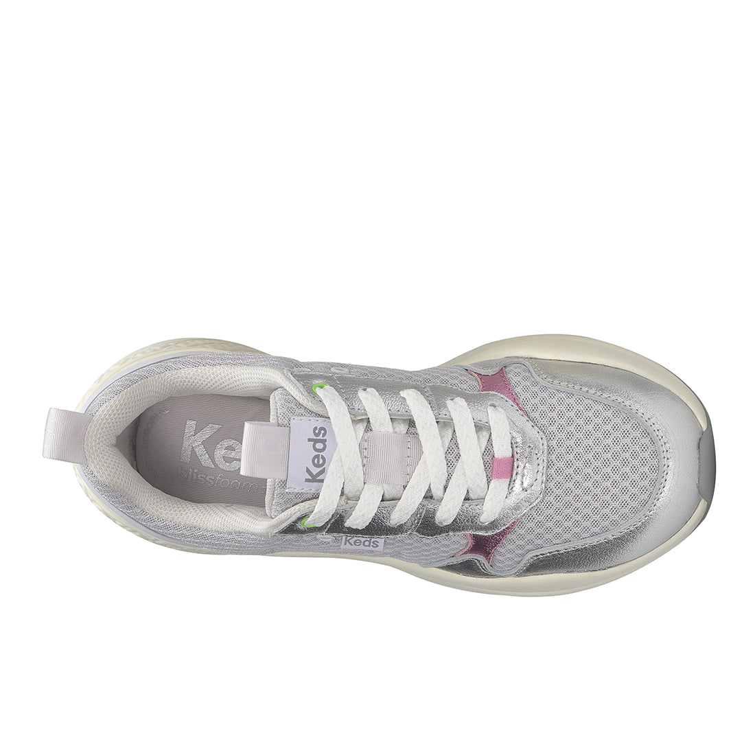 Women's Cross City Trainer Leather/Mesh Sneaker Grey/Silver — Polished