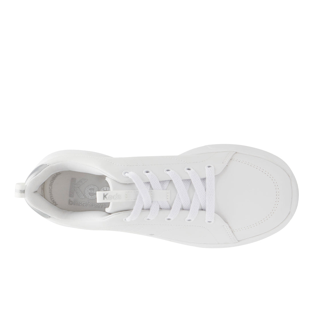 Women's Blisswalk Lace Pu Sneaker White/Silver — Classic