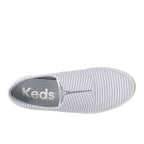 Womens Champion Round Toe Slip Ticking Stripe Sneaker Gray