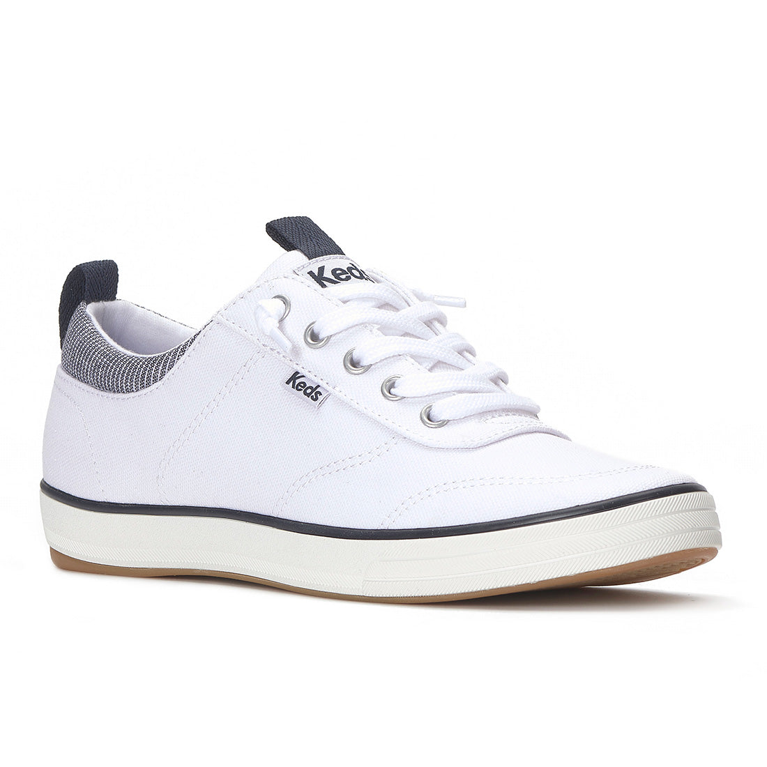 Keds Center III Slip-On Canvas White/Navy — Easygoing