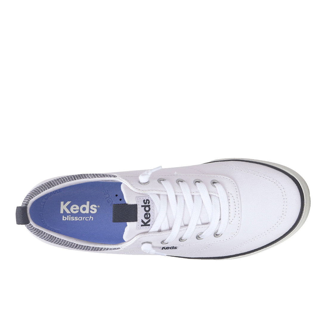 Keds Center III Slip-On Canvas White/Navy — Easygoing
