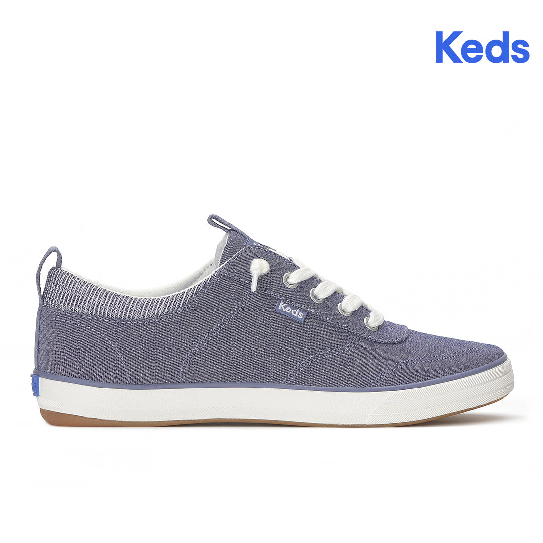 Keds Center III Slip-On Chambray Navy Sneaker — Easygoing