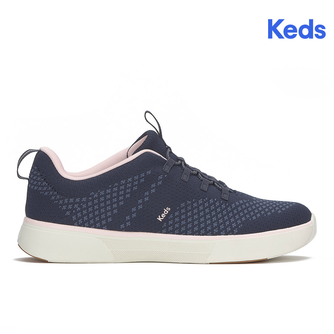 Keds Blisswalk Alt Eng Knit Navy/Pink — Timeless