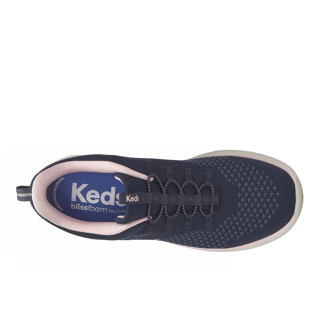 Keds Blisswalk Alt Eng Knit Navy/Pink — Timeless