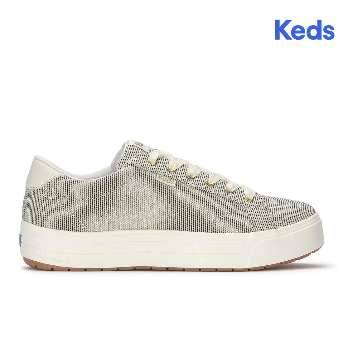 Keds Park Seed Stripe Egret — Timeless