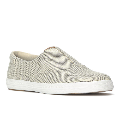 Keds Champion Round Toe Slip Seed Stripe Sneaker Cream — Easygoing