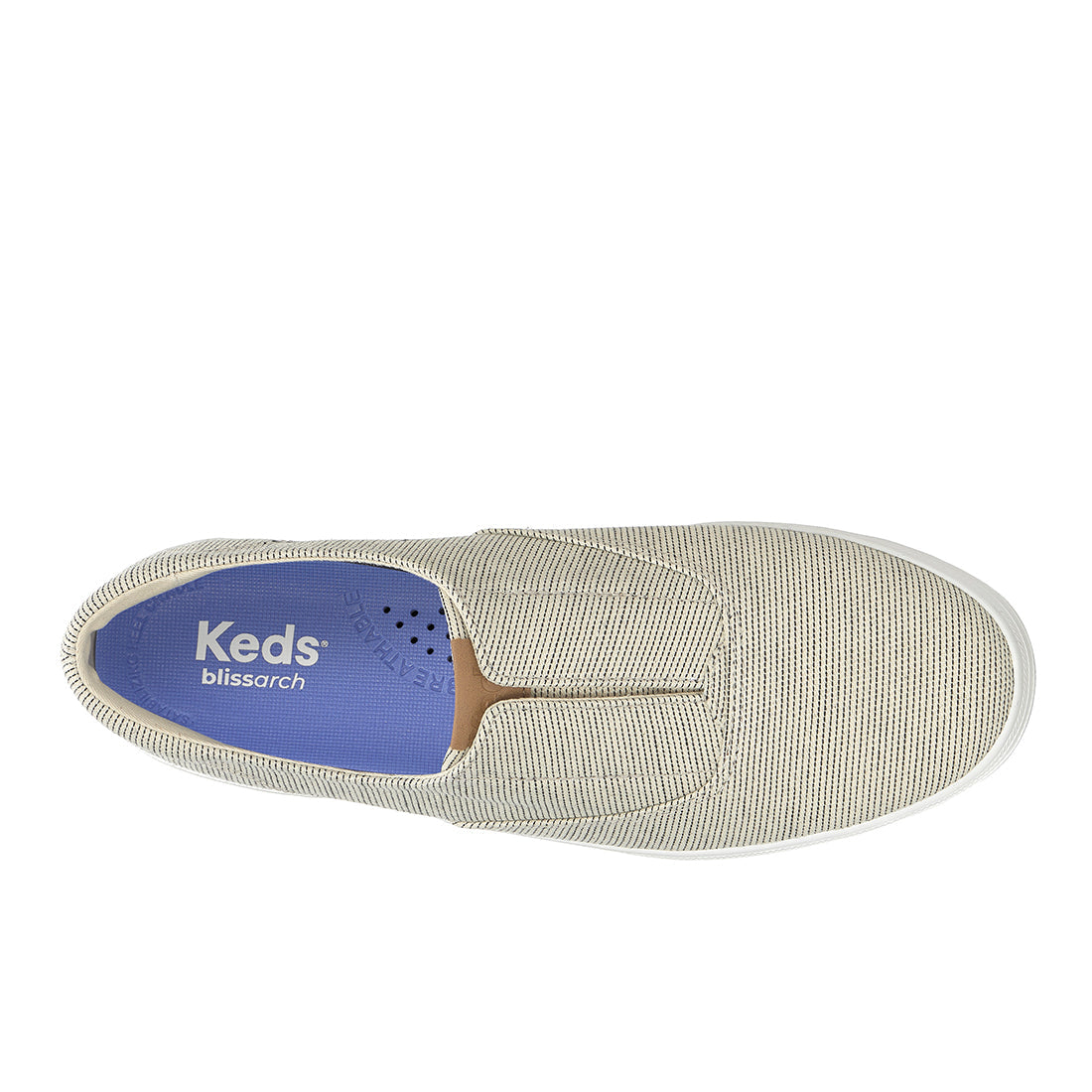 Keds Champion Round Toe Slip Seed Stripe Sneaker Cream — Easygoing