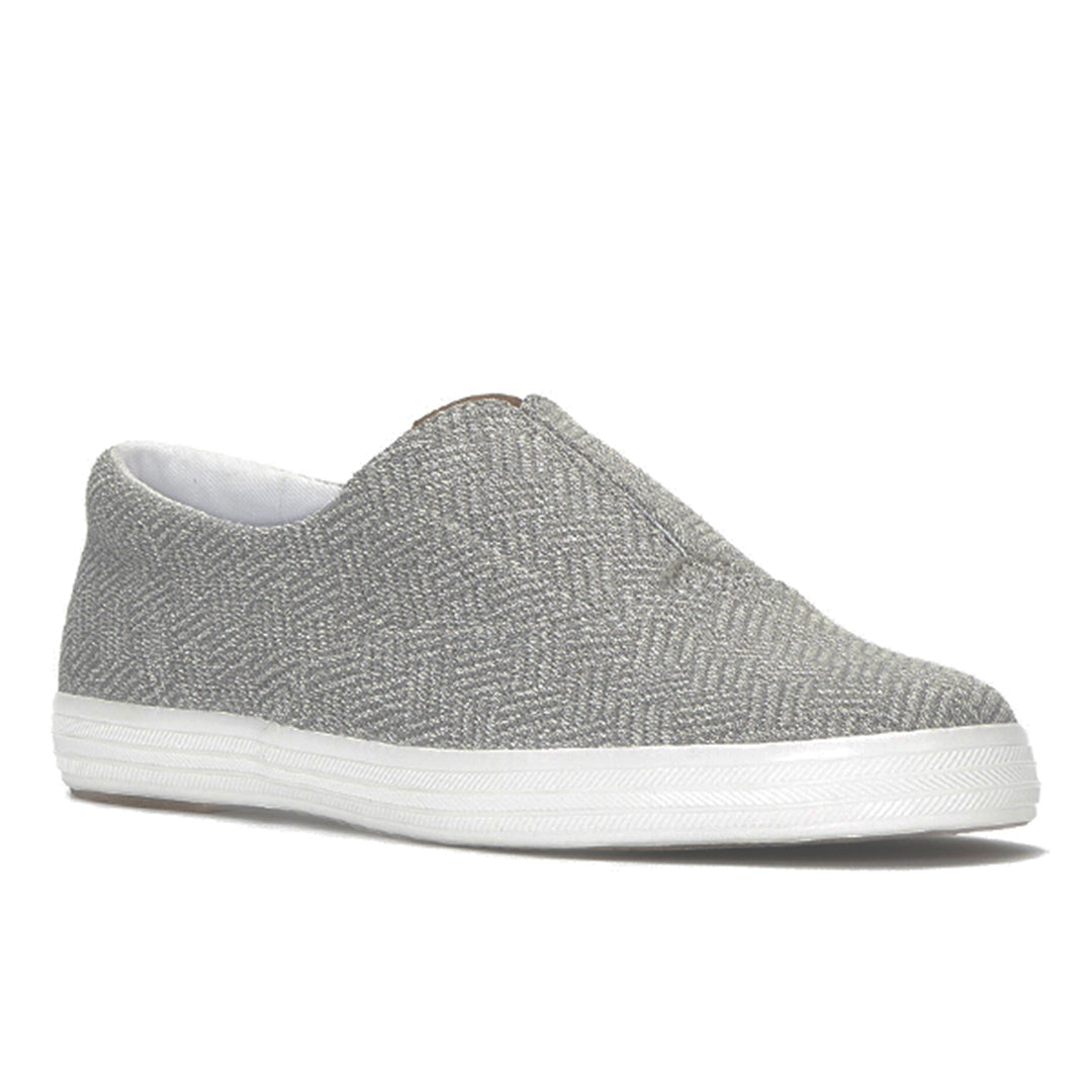 Keds Champion Round Toe Slip Crosshatch Textile Sneaker Light Grey — Easygoing