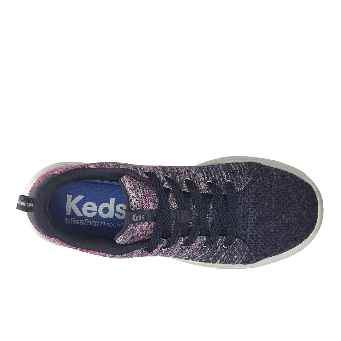 Keds Blisswalk Lace Ombre Eng Knit Navy/Fuchsia — Classic
