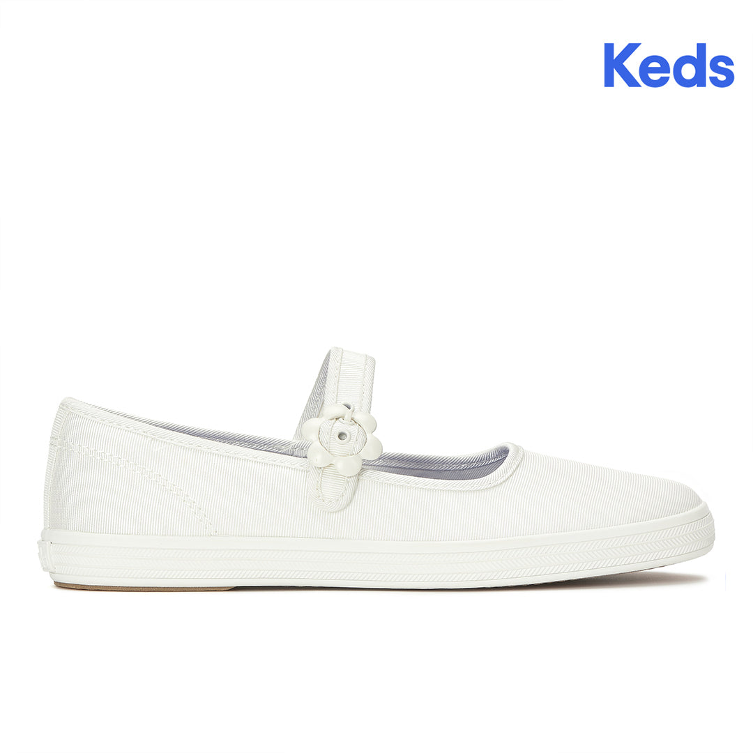 Women's Maisie Mary Jane Grosgrain White Sneaker — Versatile