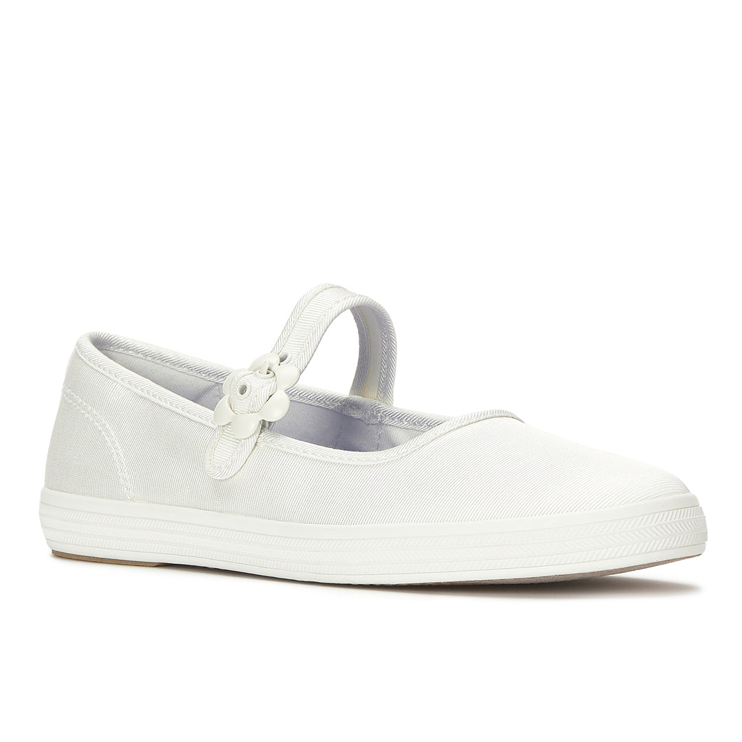 Women's Maisie Mary Jane Grosgrain White Sneaker — Versatile