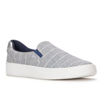 Women's Pursuit Slip Chambray Lurex Stripe Vintage Indigo/Silver Sneaker