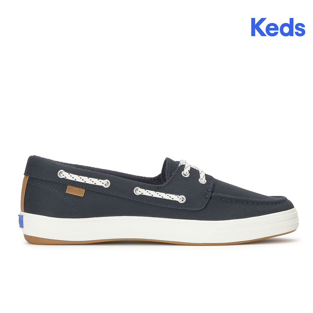 Women's Center III Boat Twill Navy Sneaker — Versatile