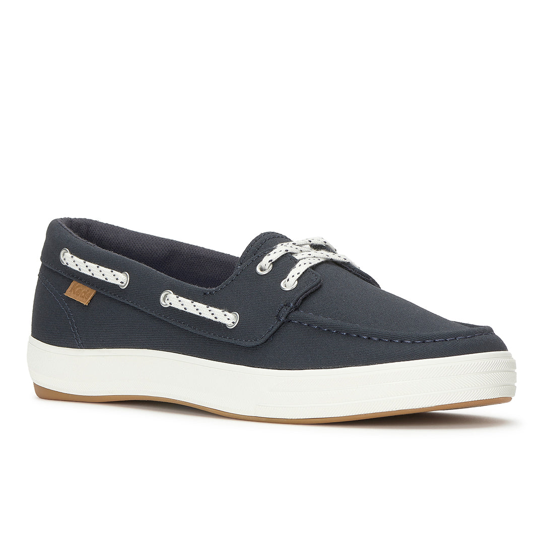 Women's Center III Boat Twill Navy Sneaker — Versatile
