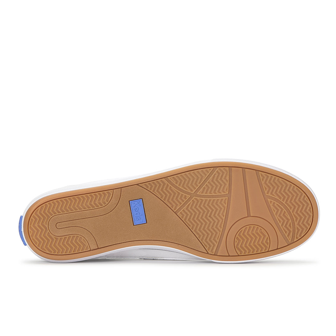Women's Center III Boat Twill White Sneaker — Versatile