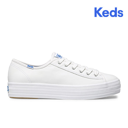 Women's Triple Kick Leather White — Polished