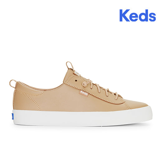 Women's Kickback Leather Sneaker Taupe — Polished