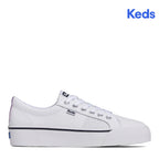 Women's Jump Kick Duo Leather Webbing Sneaker White