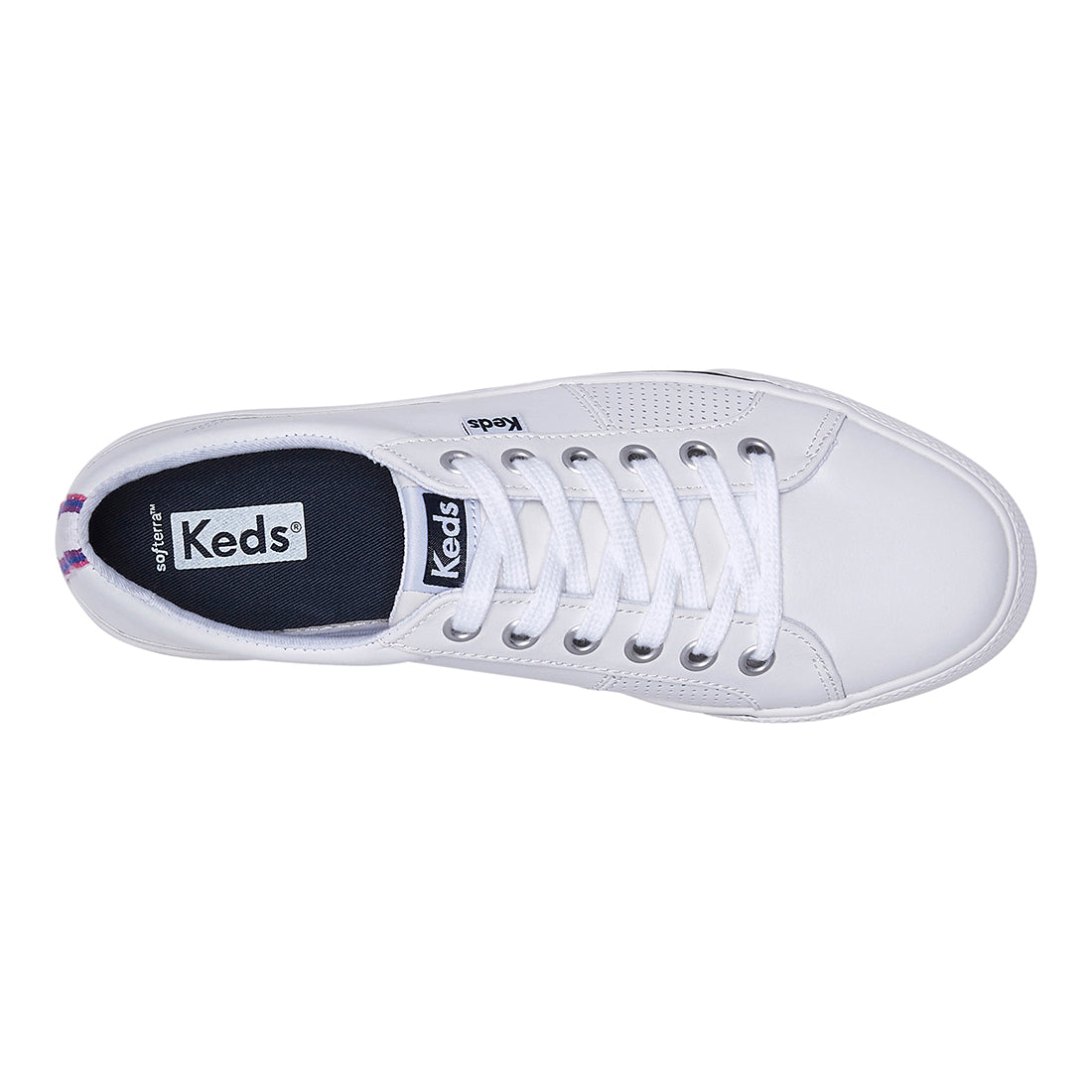 Women's Jump Kick Duo Leather Webbing Sneaker White — Polished