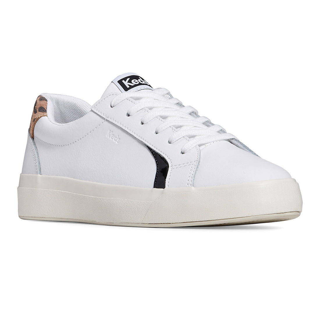 Women's Pursuit Leather Leo Sneaker White/Tan
