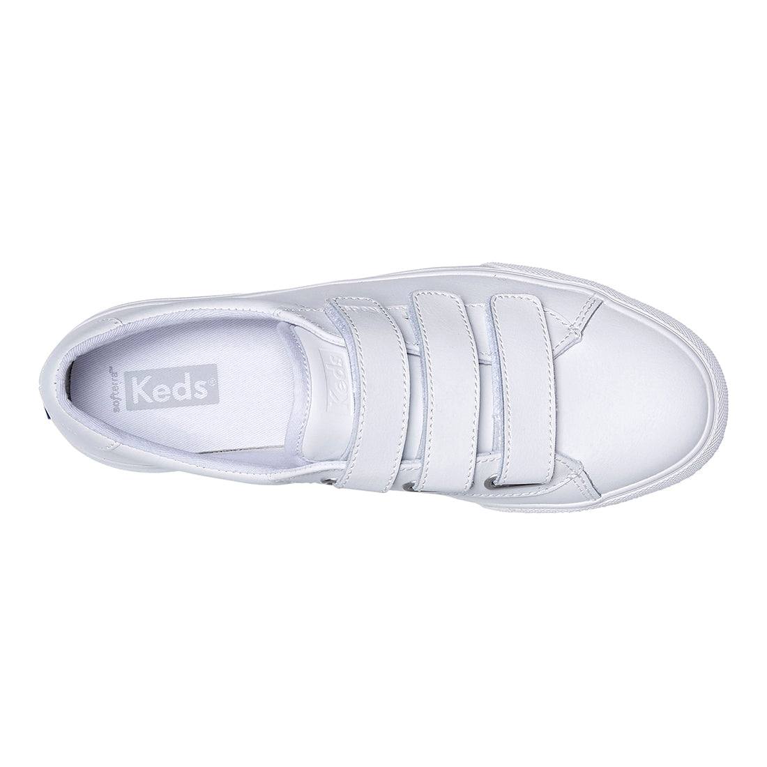 Women's Jump Kick V Leather Sneaker White — Polished