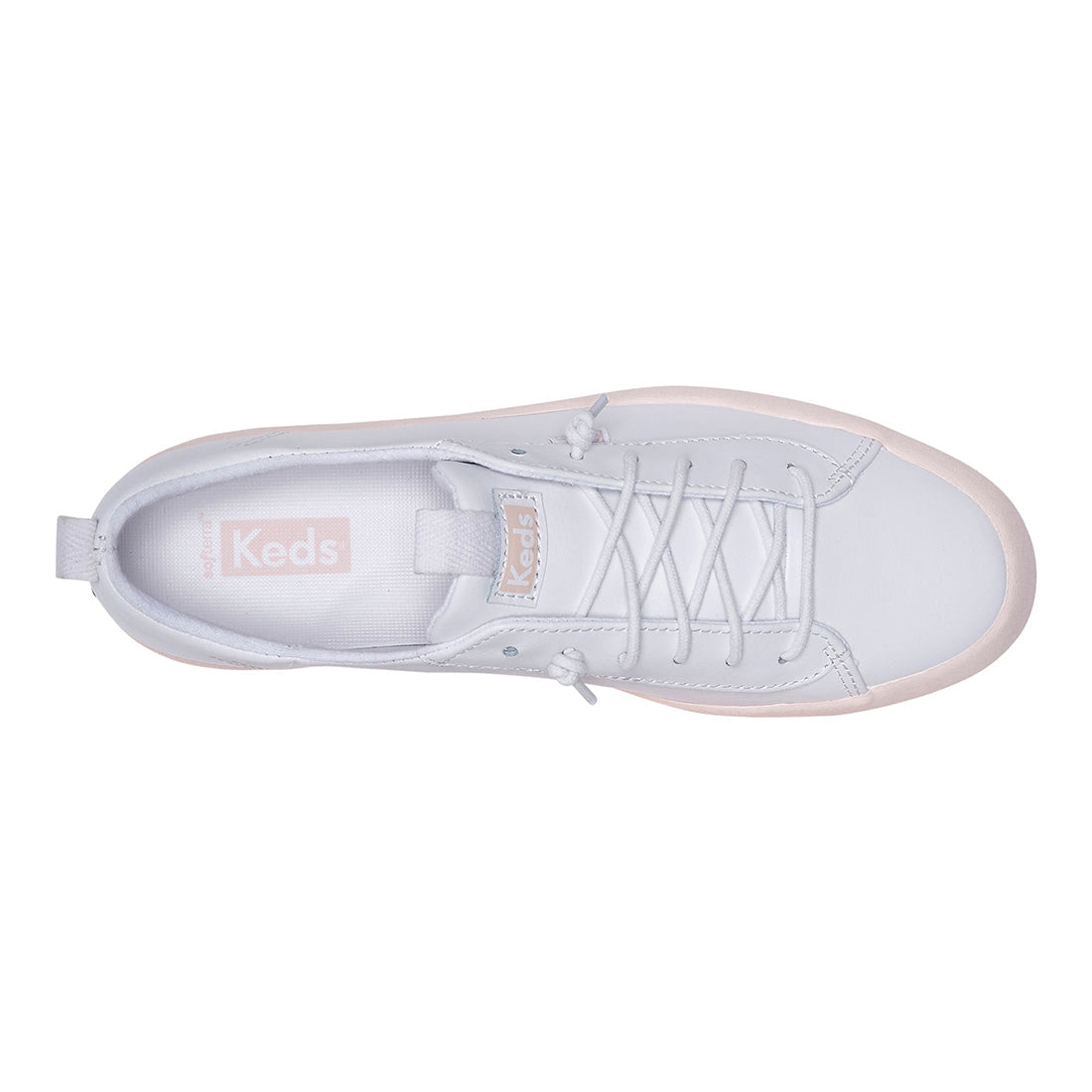 Women's Kickback Leather Pop Foxing SMU Sneaker White/Blush