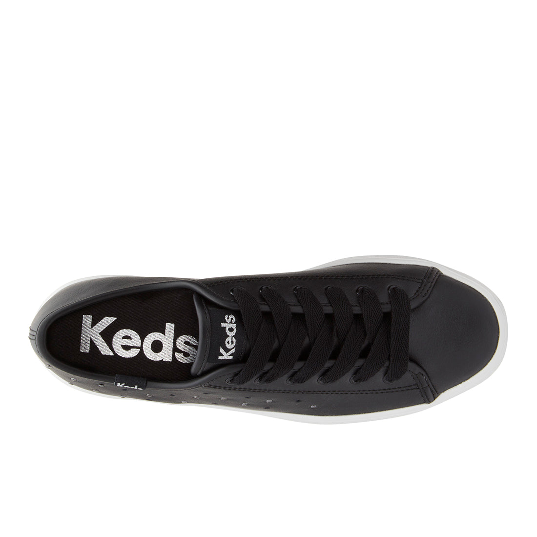 Keds Womens' Triple Up Leather Light Up Black — Polished