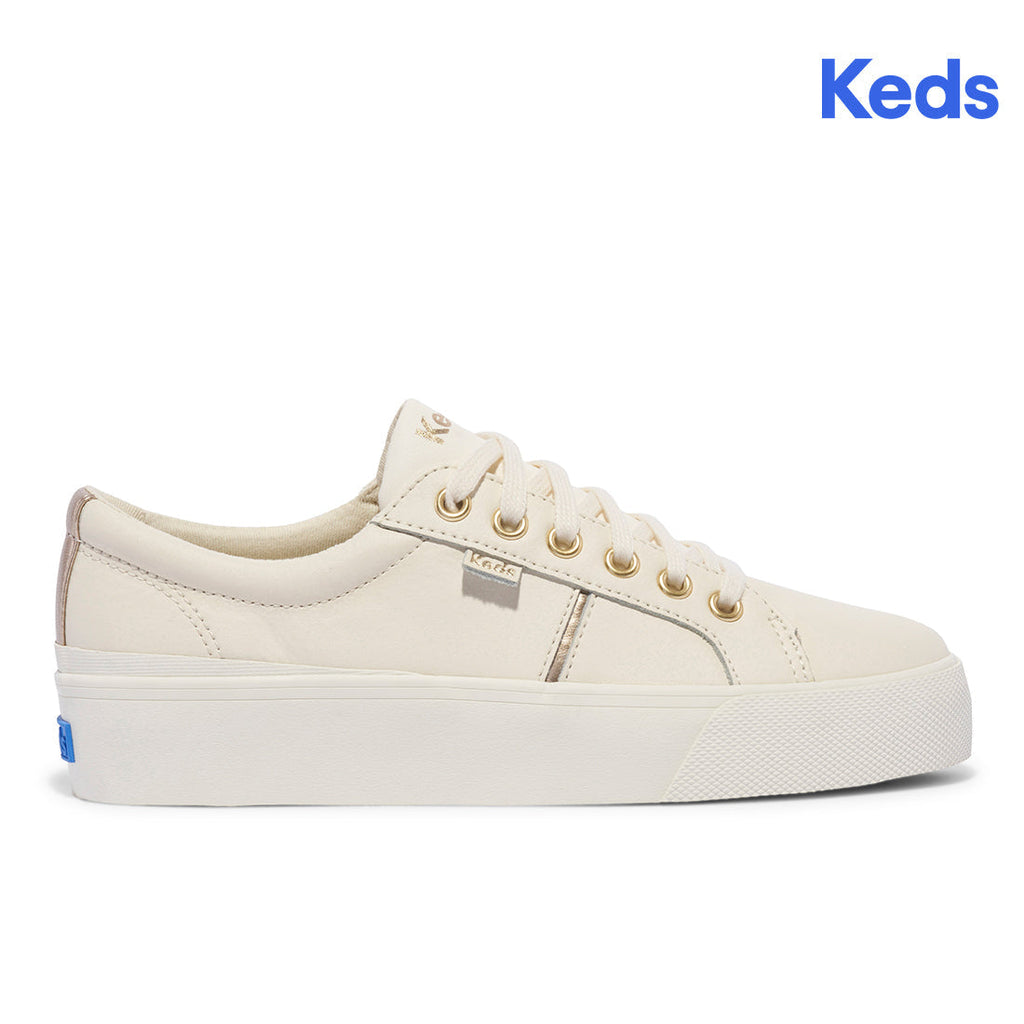Women's Jump Kick Duo Leather Metallic Pops Off-White Sneaker